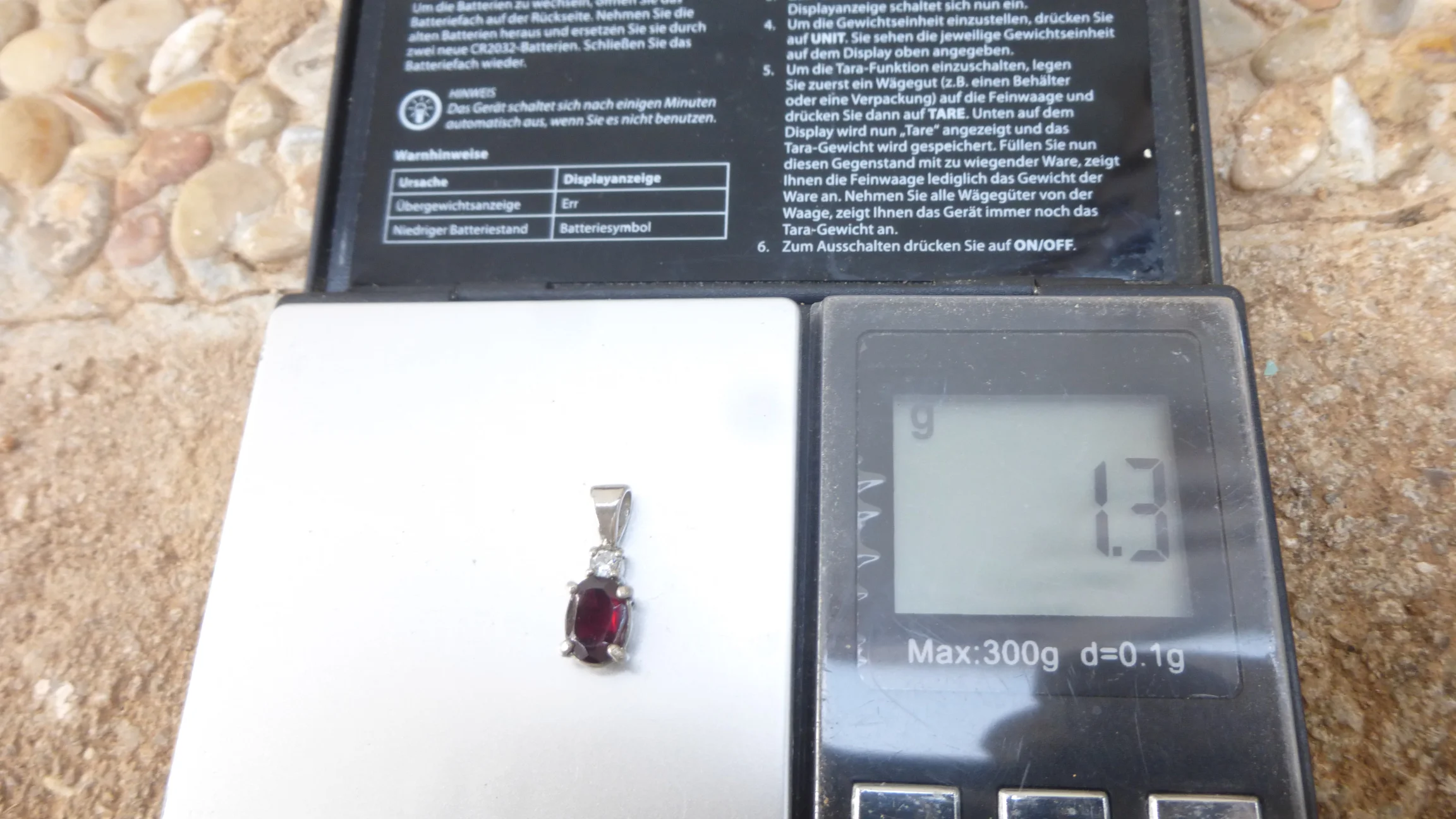 Gewicht ca. 1,3 g