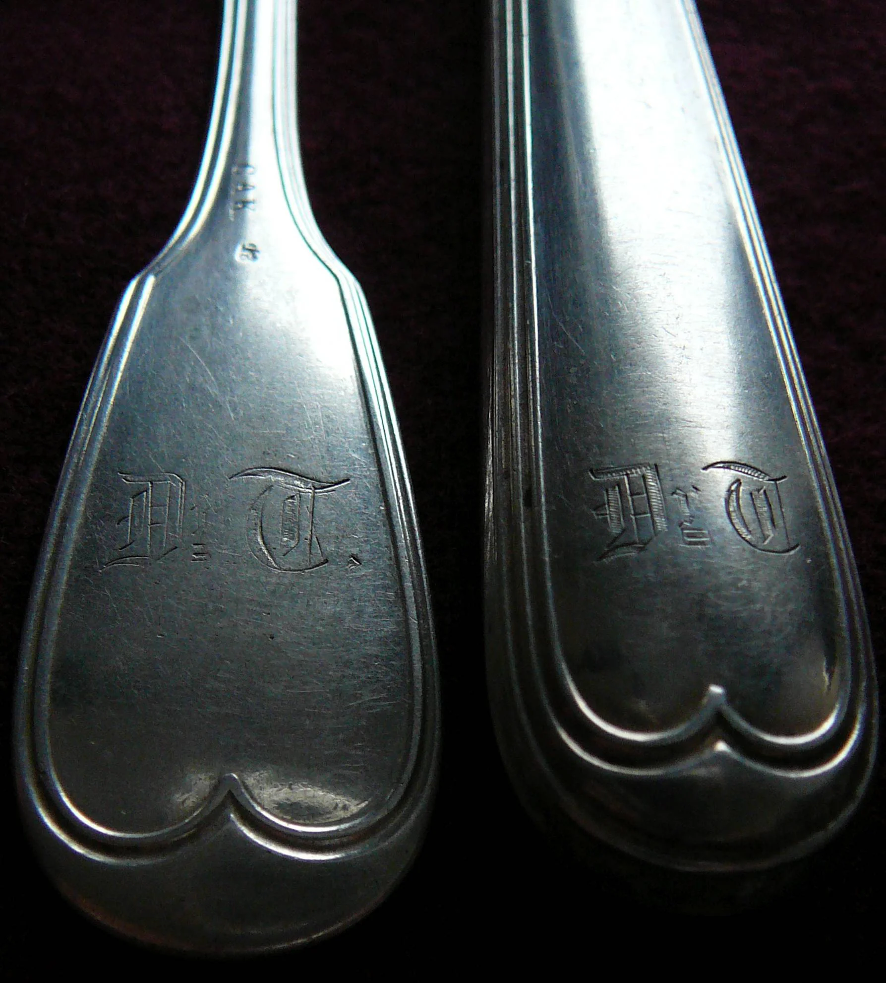 Gabel Unterseite &amp; Messer Oberseite