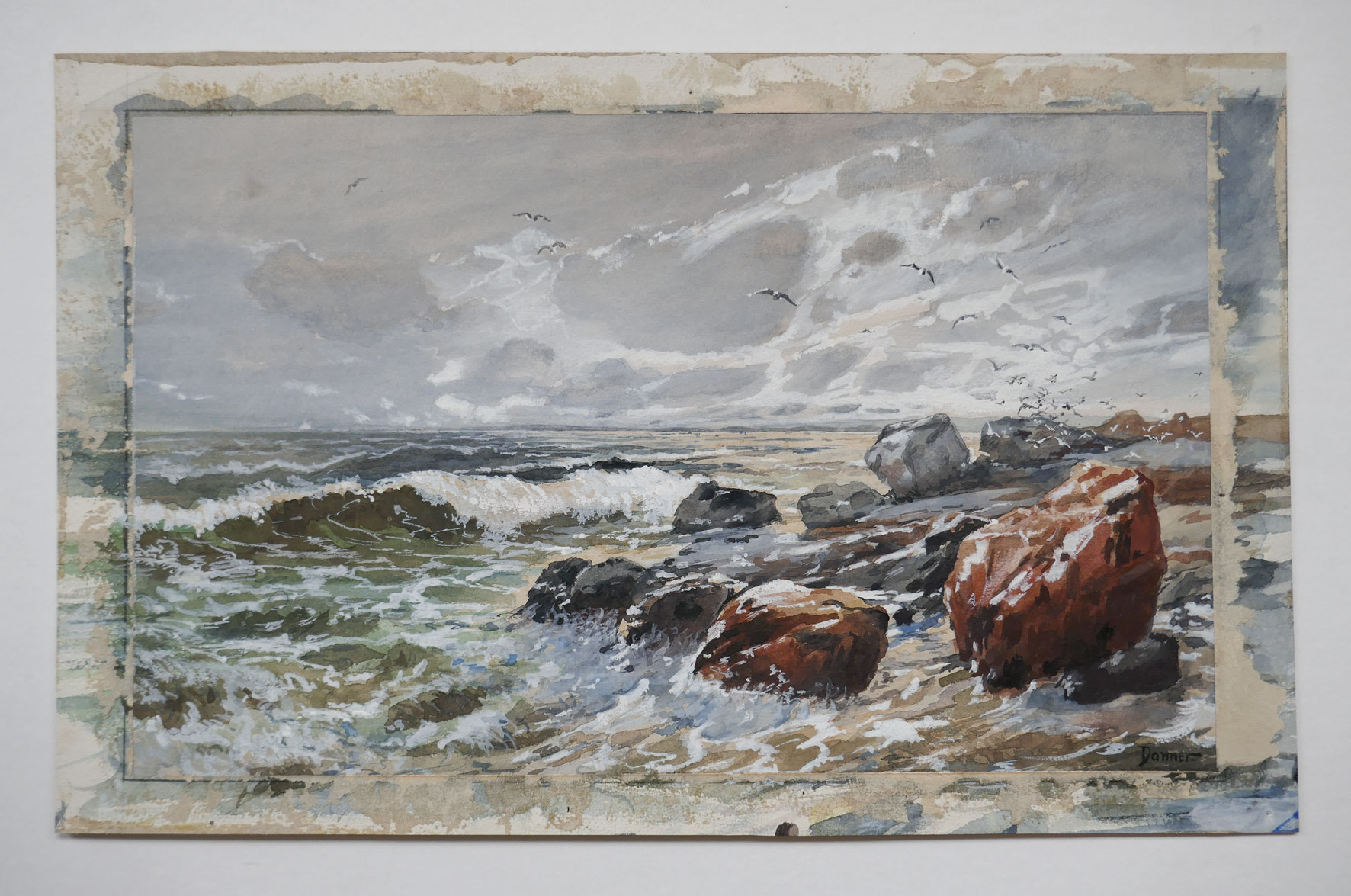 Das Blatt ausgerahmt