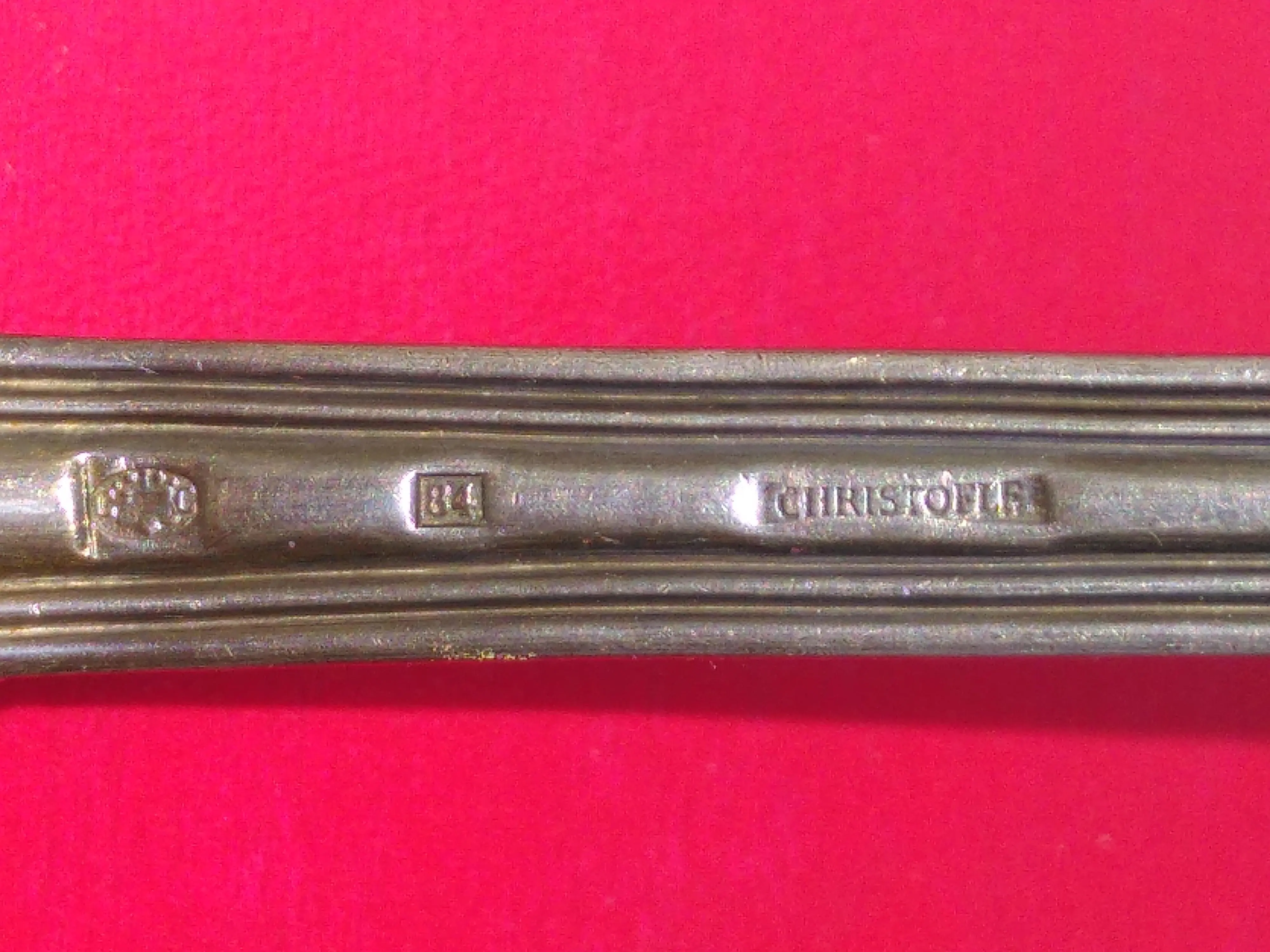 Suppenkelle Inschrift CC / 84 / Christofle