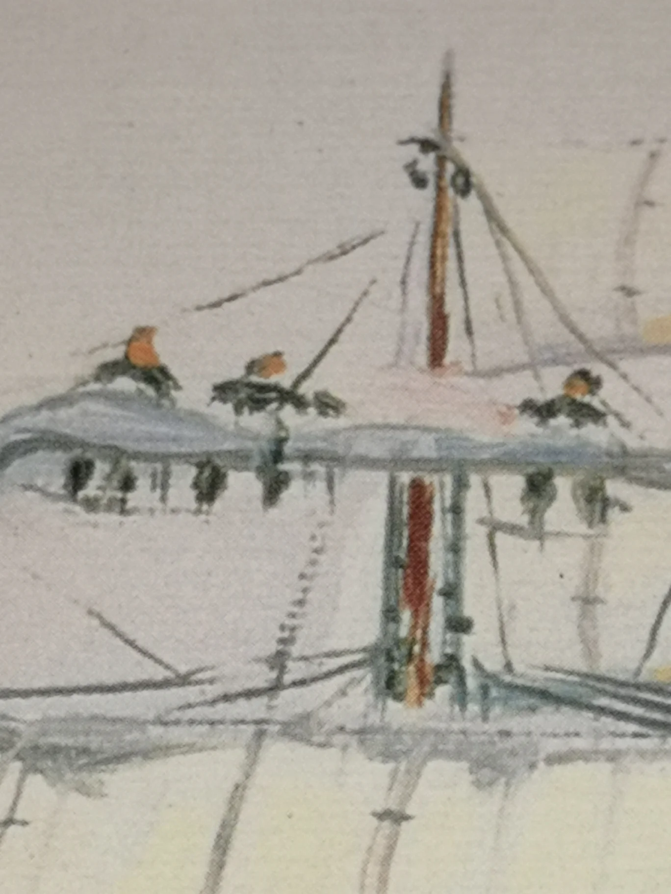 Menschen auf Takelage