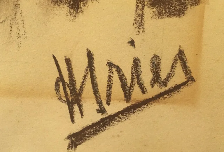 Erotik Zeichnung Kohle