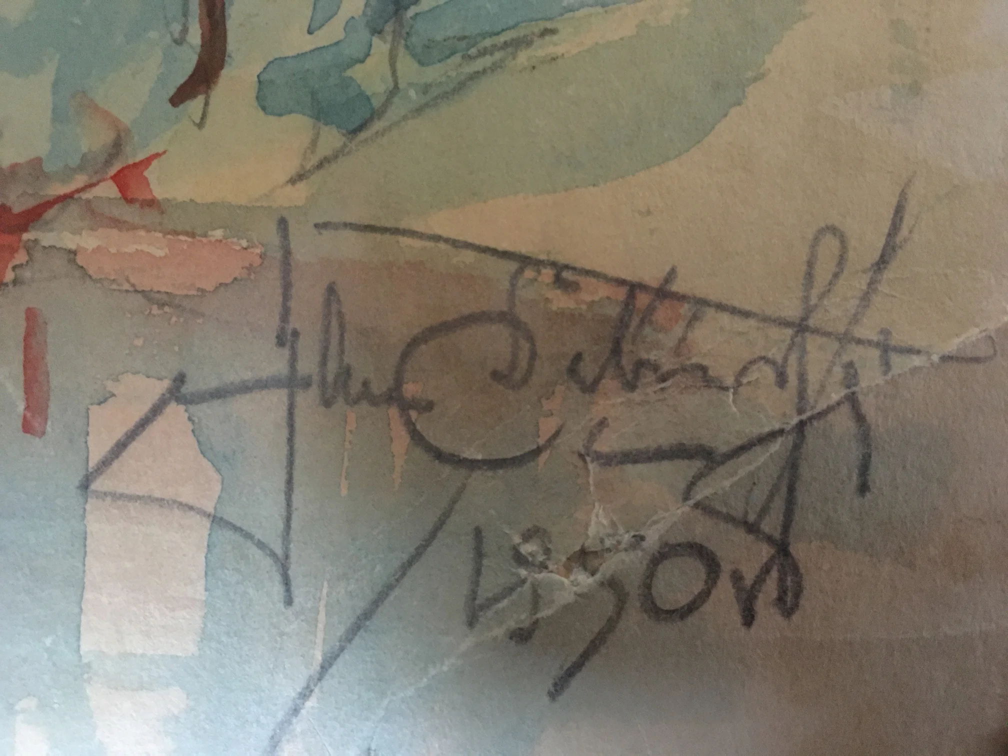 Aquarelle PFERDEN REITE Krieg