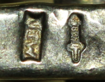 Stempel auf der Deichsel Nahaufnahme