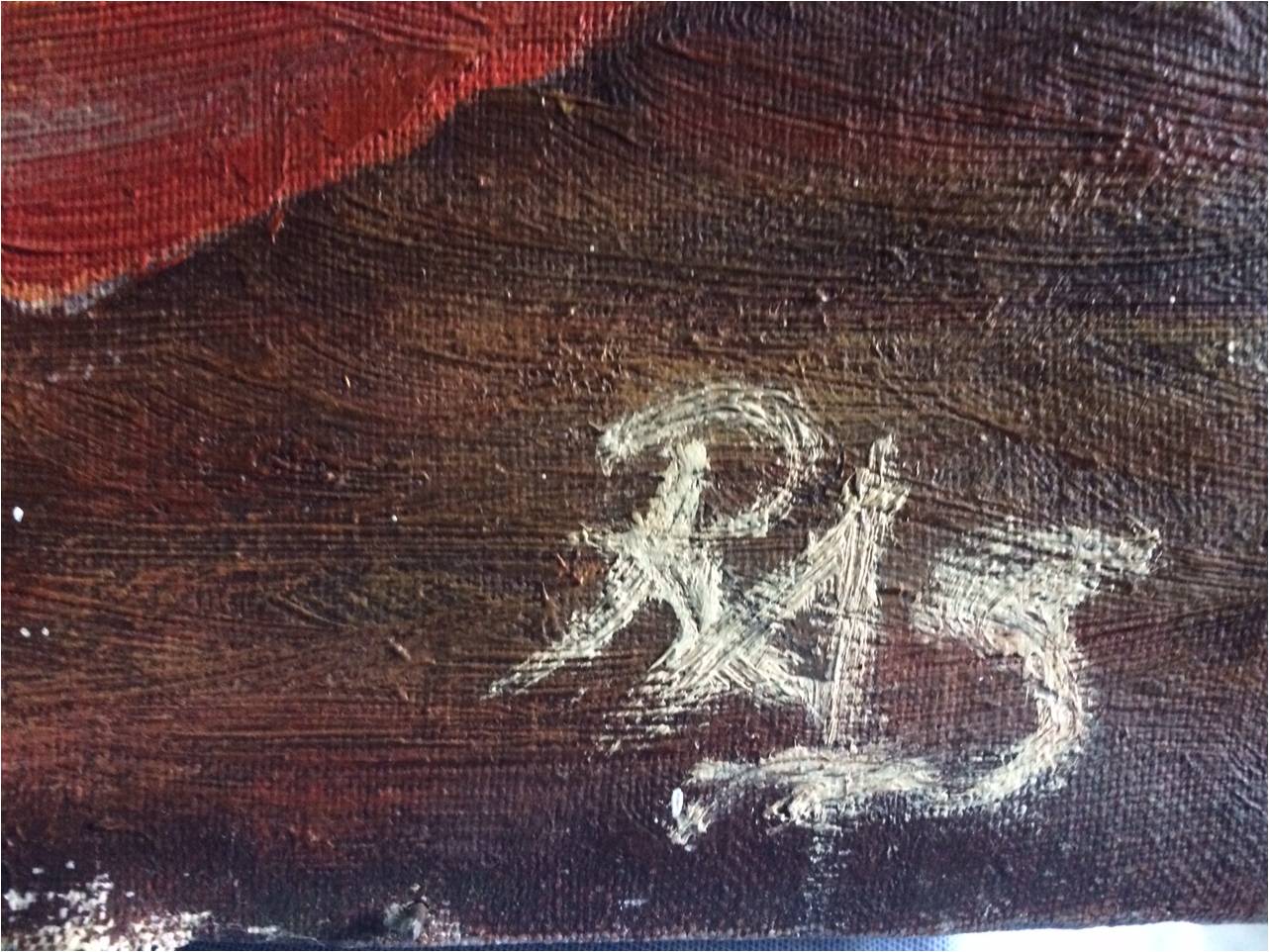 Initialen des/der Künstler/in