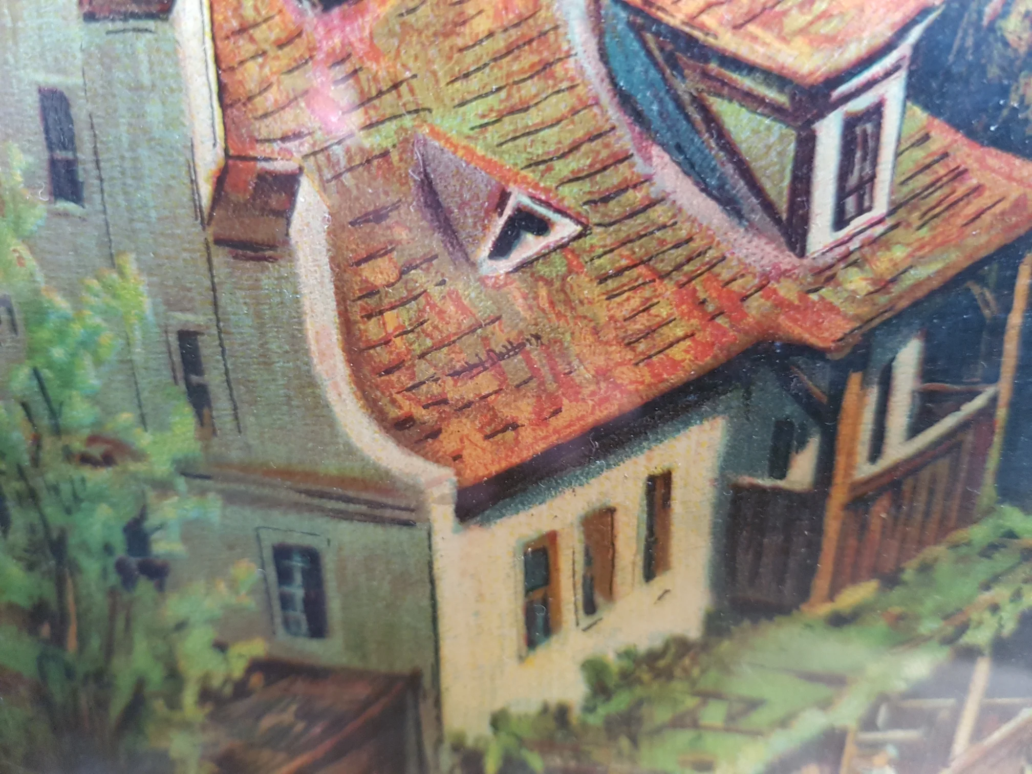 Aufschrift auf einem Hausdach - mögliche Signatur?