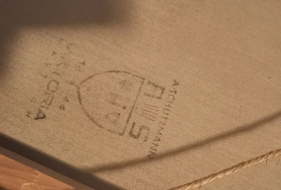 Der Stempel auf dem Maltuch/Leinwand